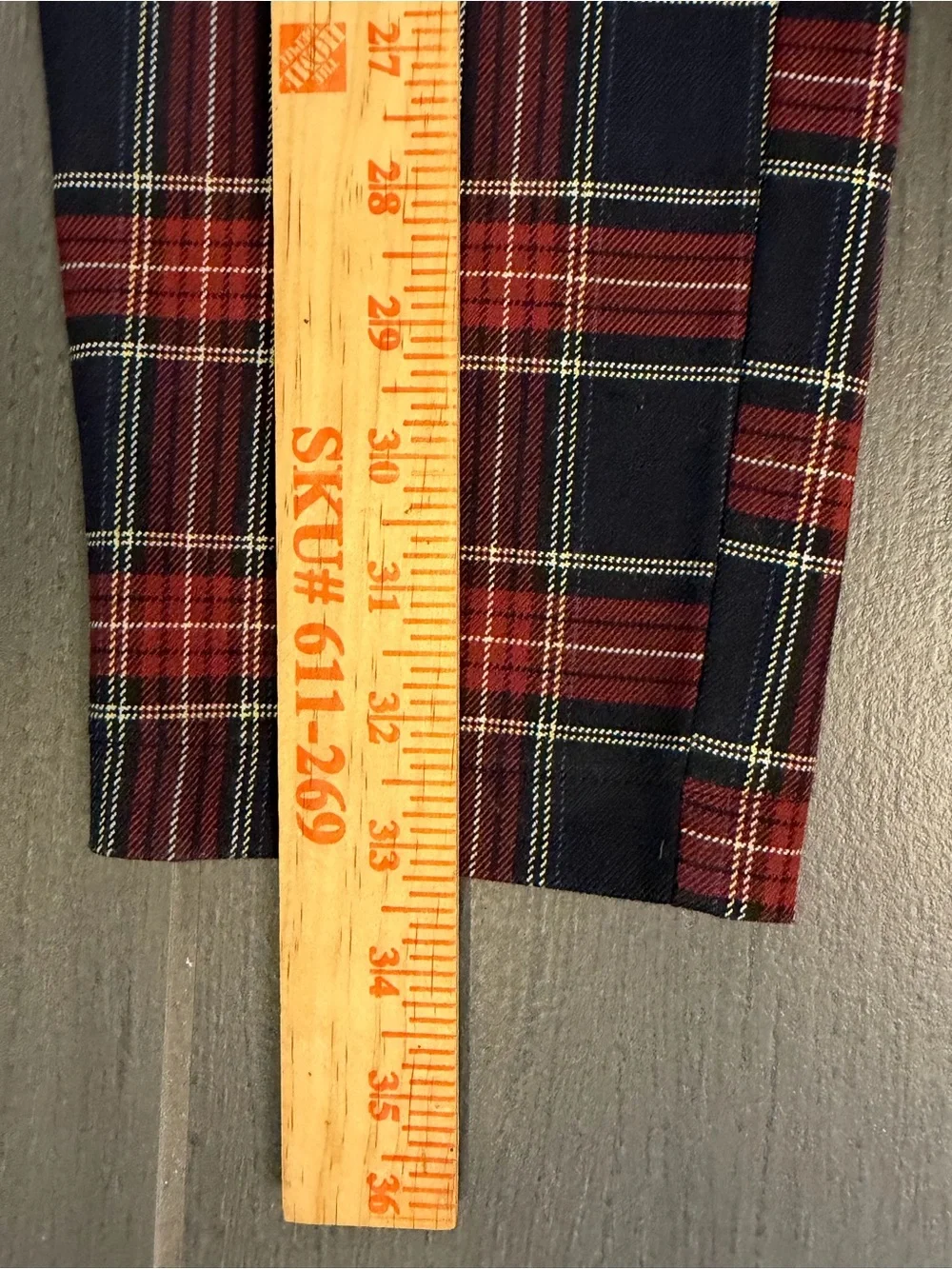 Zara Red and Navy Plaid Kids Formal Bottoms